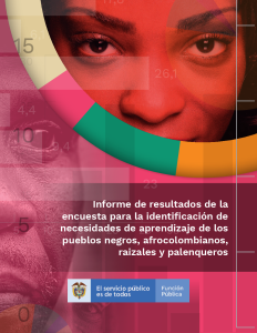 Previsualizacion archivo Informe de resultados de la encuesta para la identificación de necesidades de aprendizaje de los pueblos negros, afrocolombianos, raizales y palenqueros - Julio de 2020